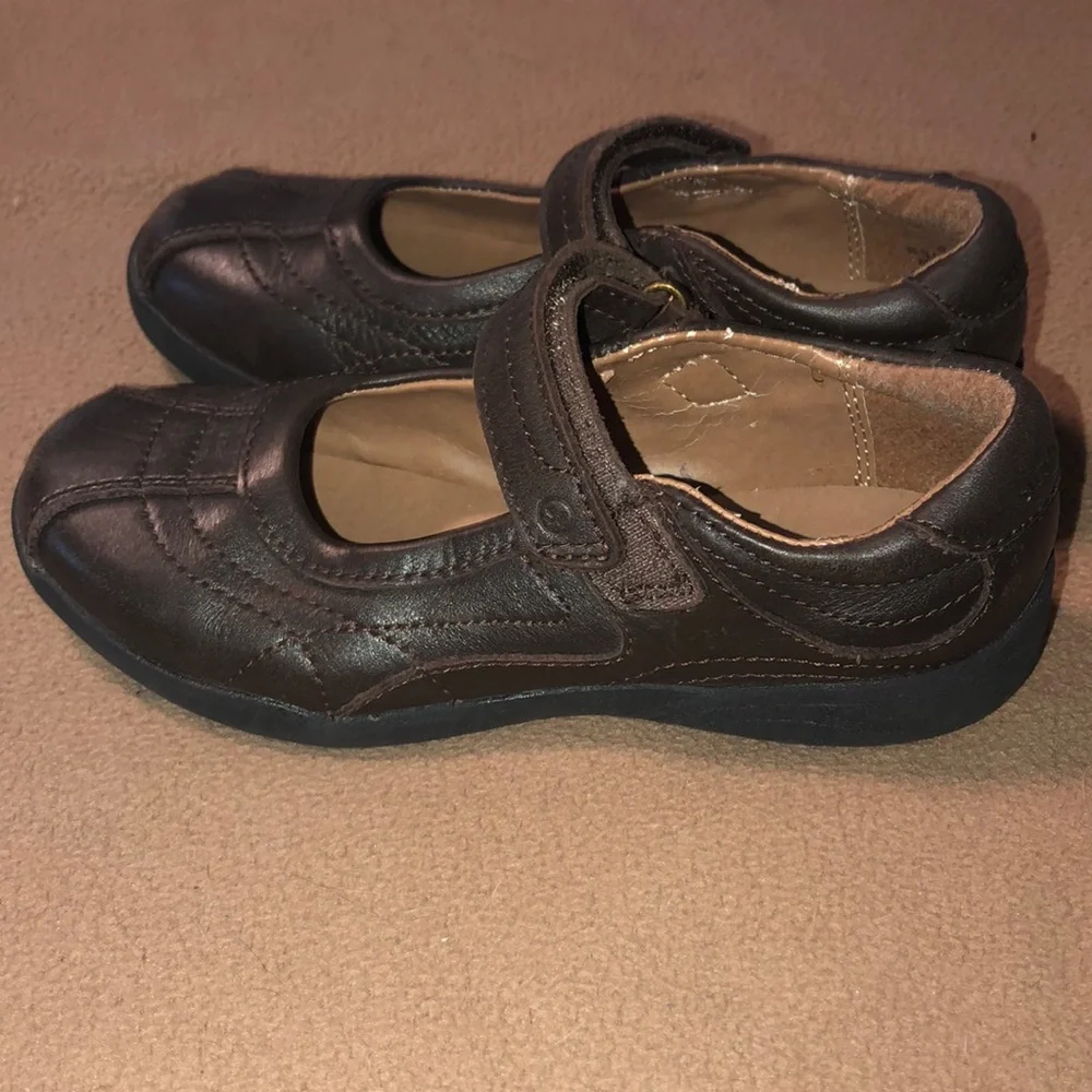 STRIDE RITE Brown Leather Mary Jane Shoes sz 12.5M
